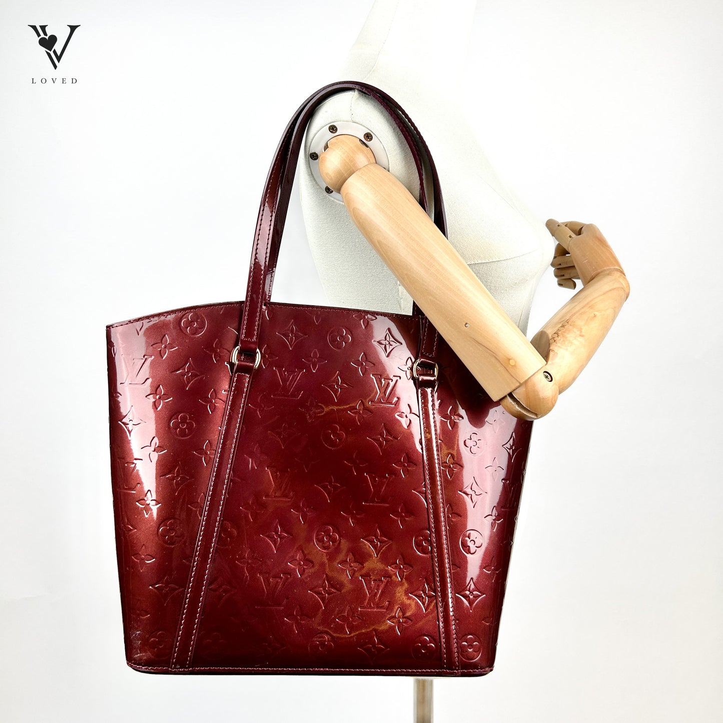 Avalon Tote Bag in Amarante Vernis Leather