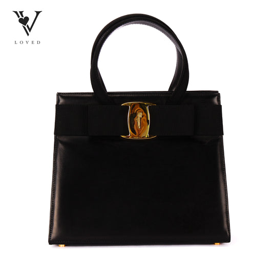 Vara Bow Top Handle In Smooth Calfskin Leather