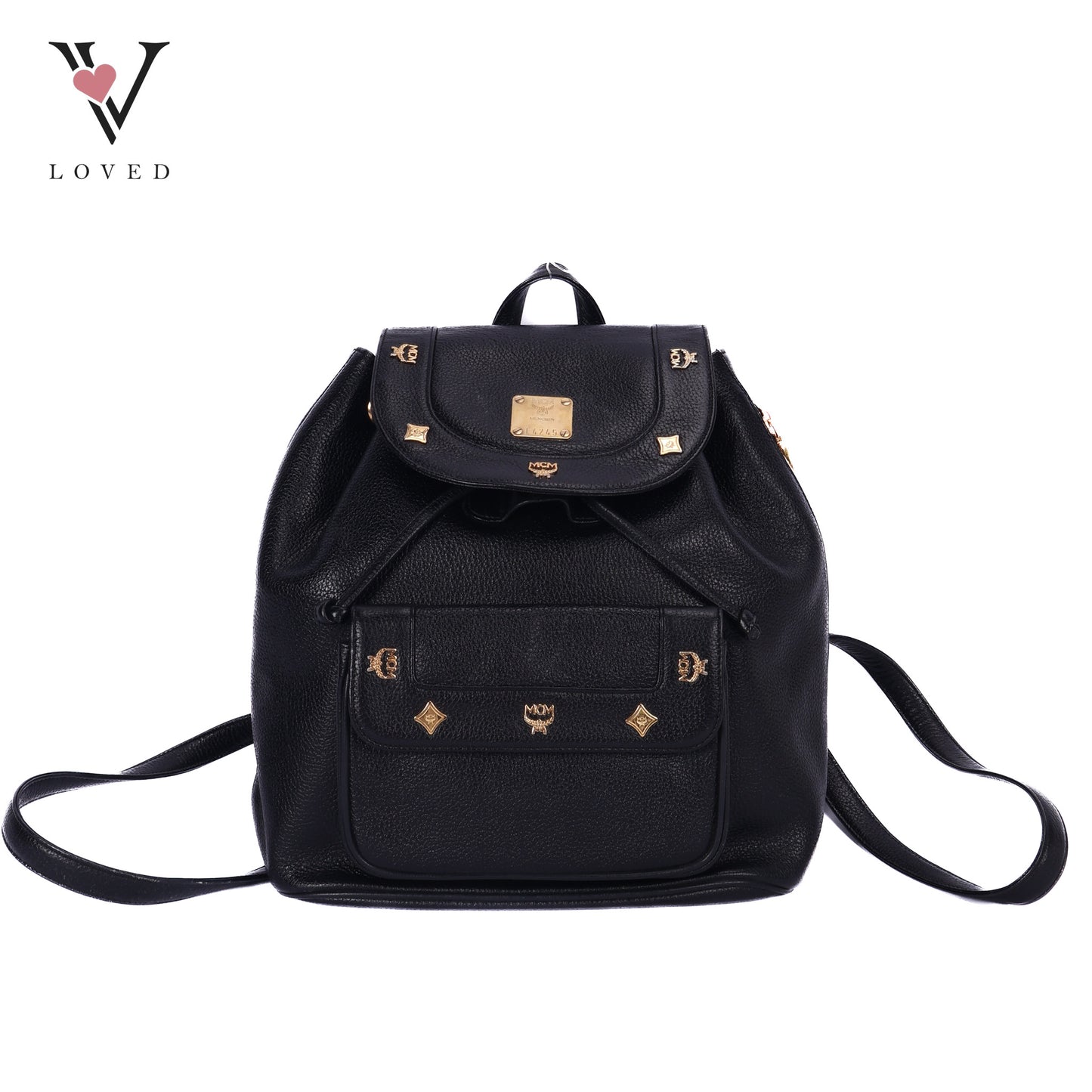 Vintage Backpack In Black Leather