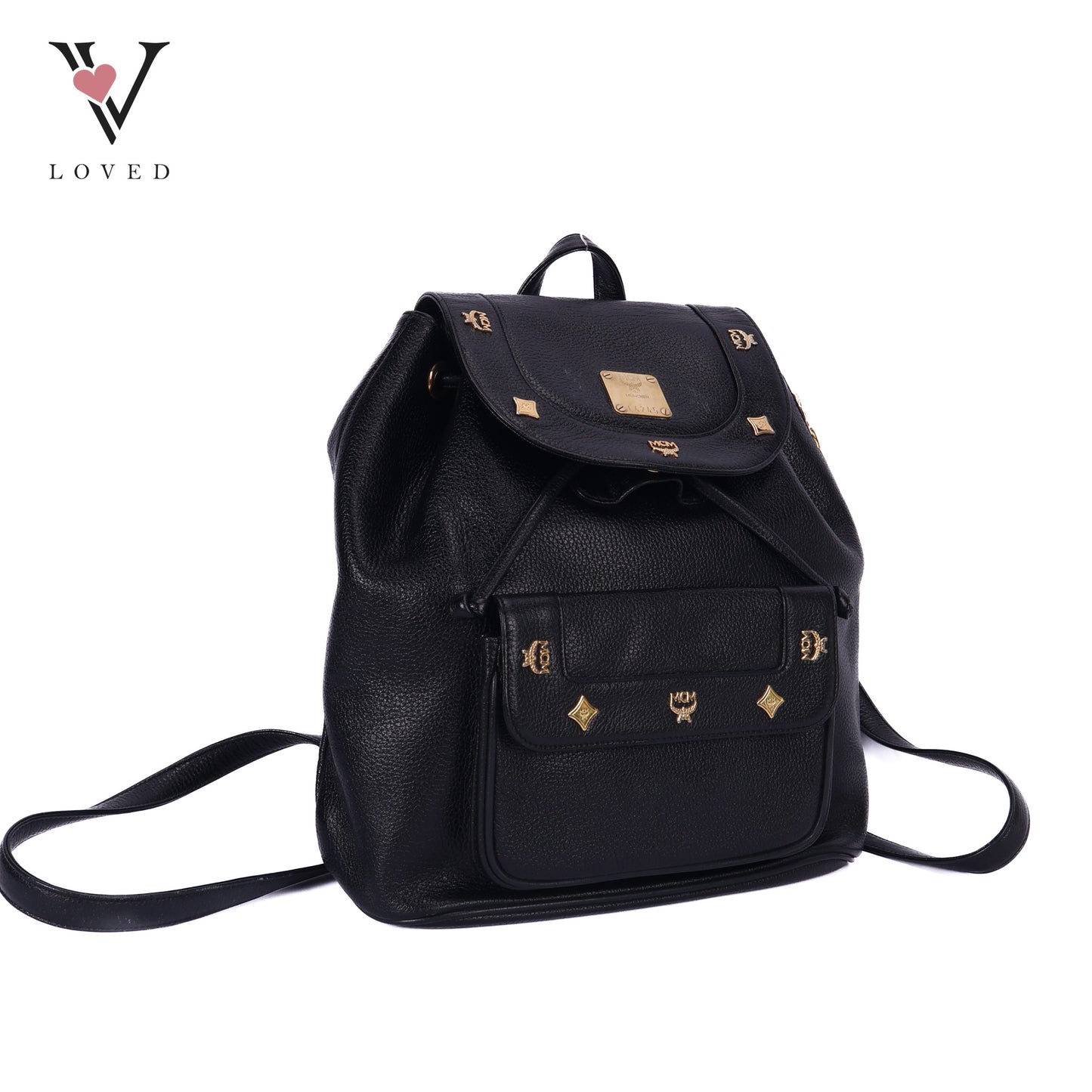 Vintage Backpack In Black Leather