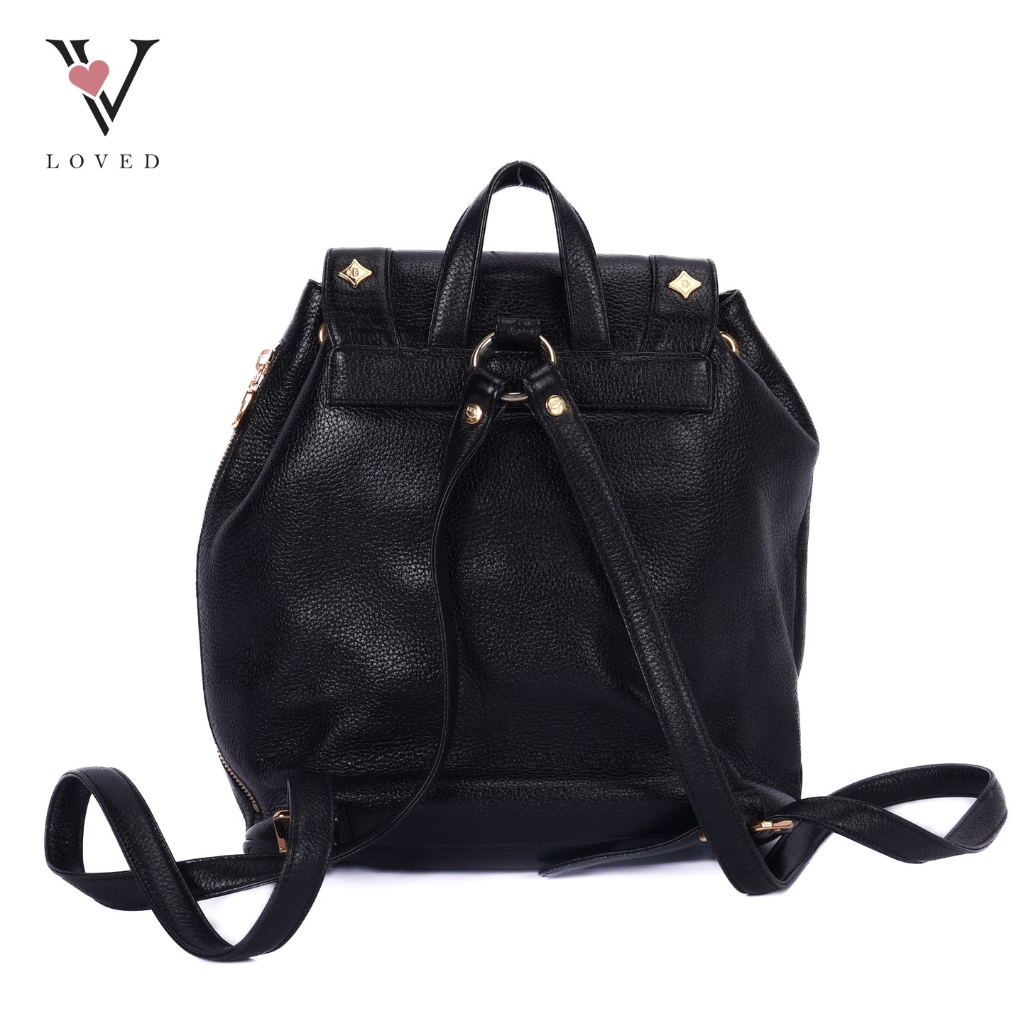 Vintage Backpack In Black Leather