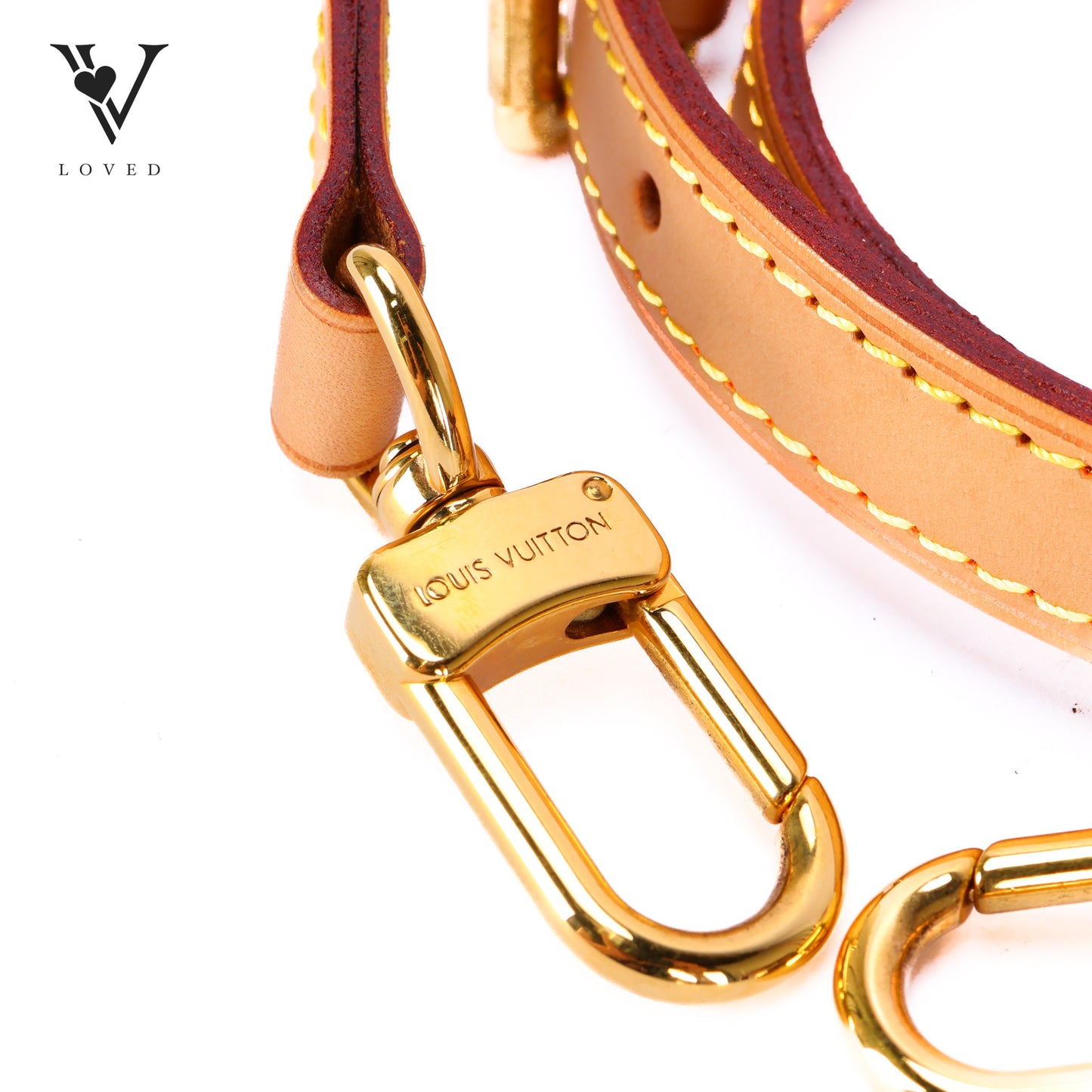 Vachetta Leather Adjustable Shoulder Strap In GHW