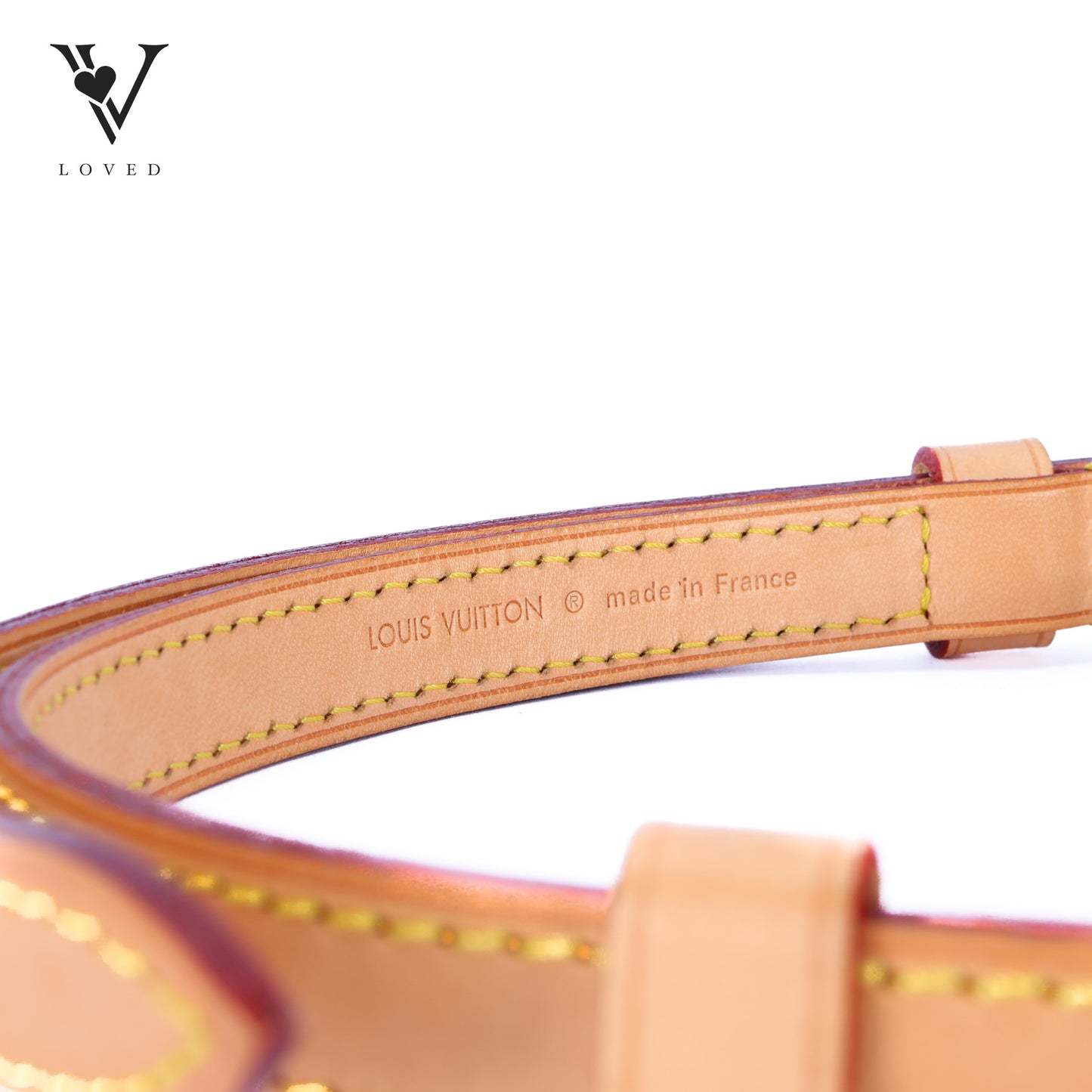 Vachetta Leather Adjustable Shoulder Strap In GHW