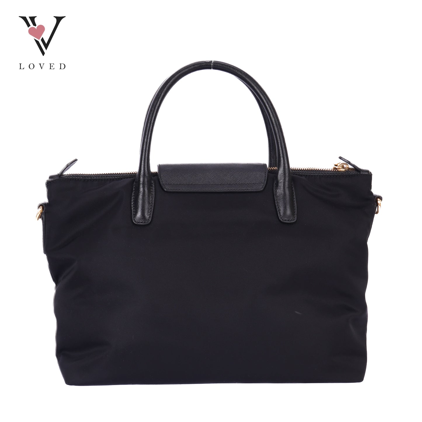 Nylon Tessuto in Black Nylon Tote bag