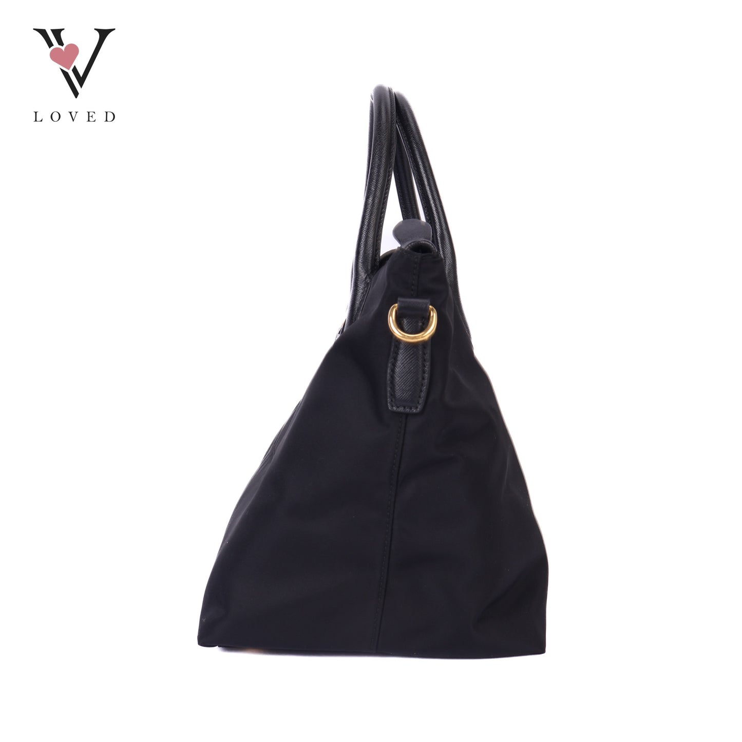 Nylon Tessuto in Black Nylon Tote bag