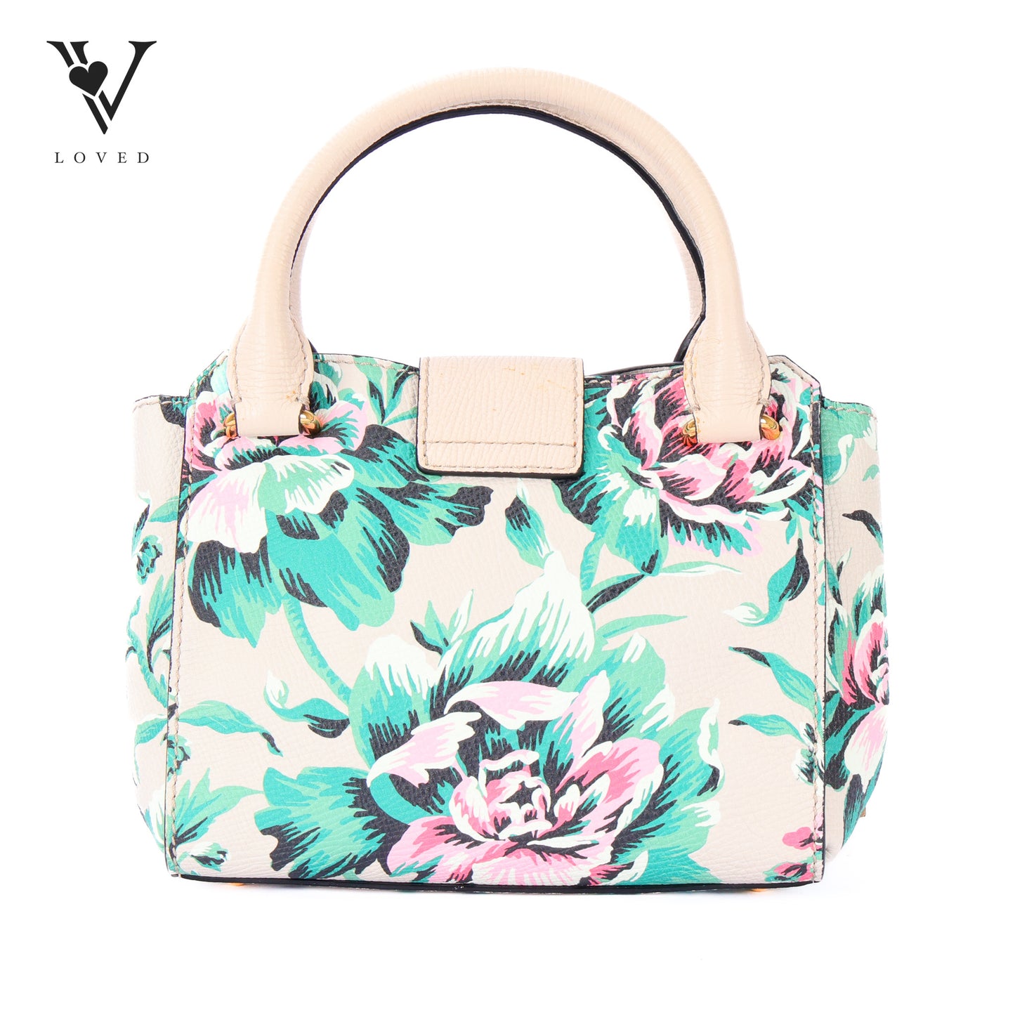 Buckle Tote Printed Leather