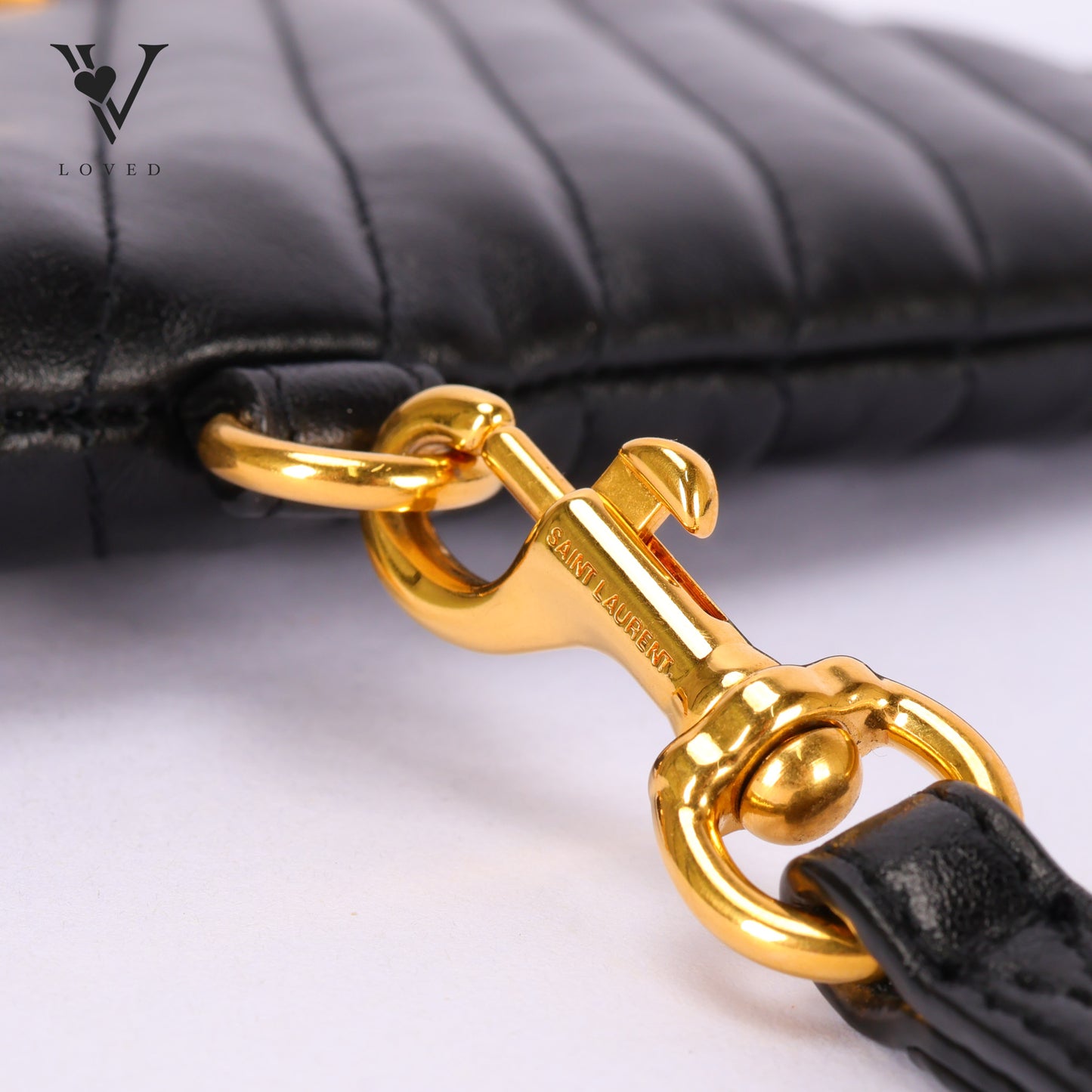 Kate Monogram Leather Clutch