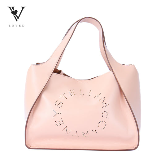 Logo Embossed Top Handle Bag