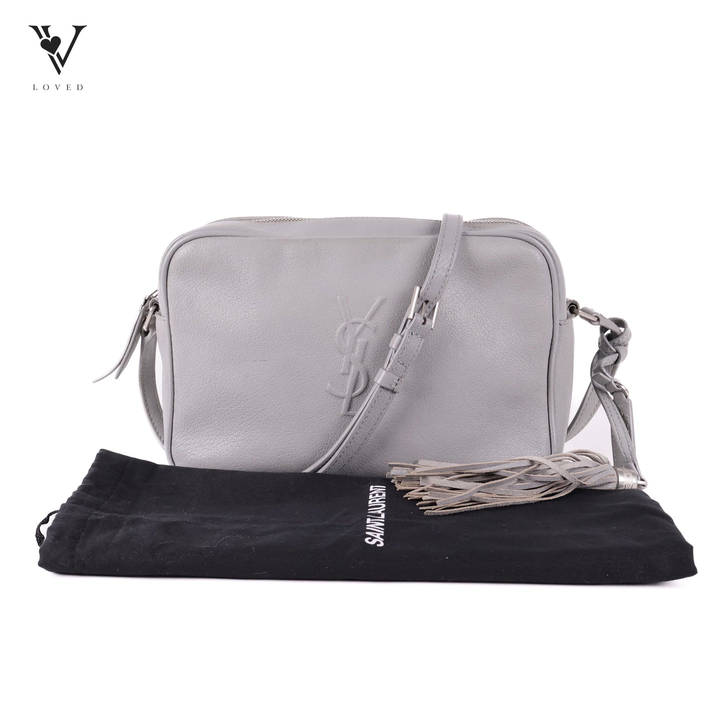 Lou Camera Bag In Gray  Leather