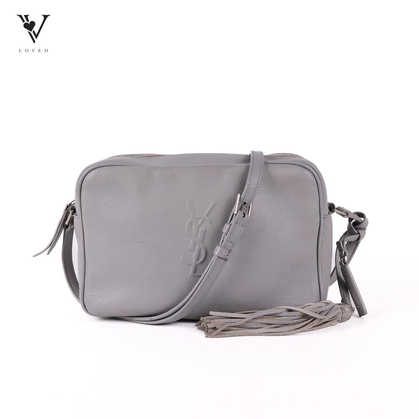 Lou Camera Bag In Gray  Leather