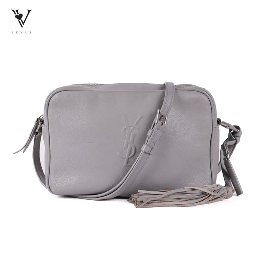 Lou Camera Bag In Gray  Leather
