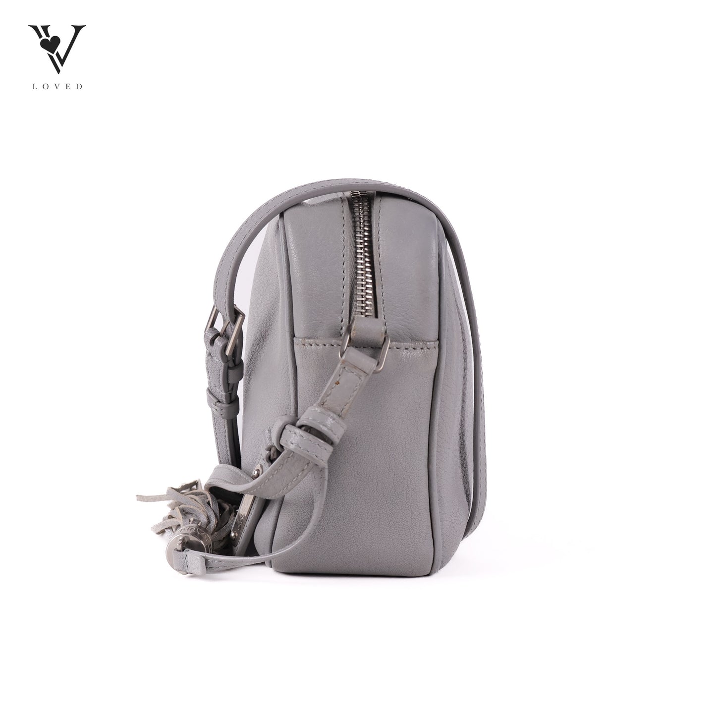 Lou Camera Bag In Gray  Leather