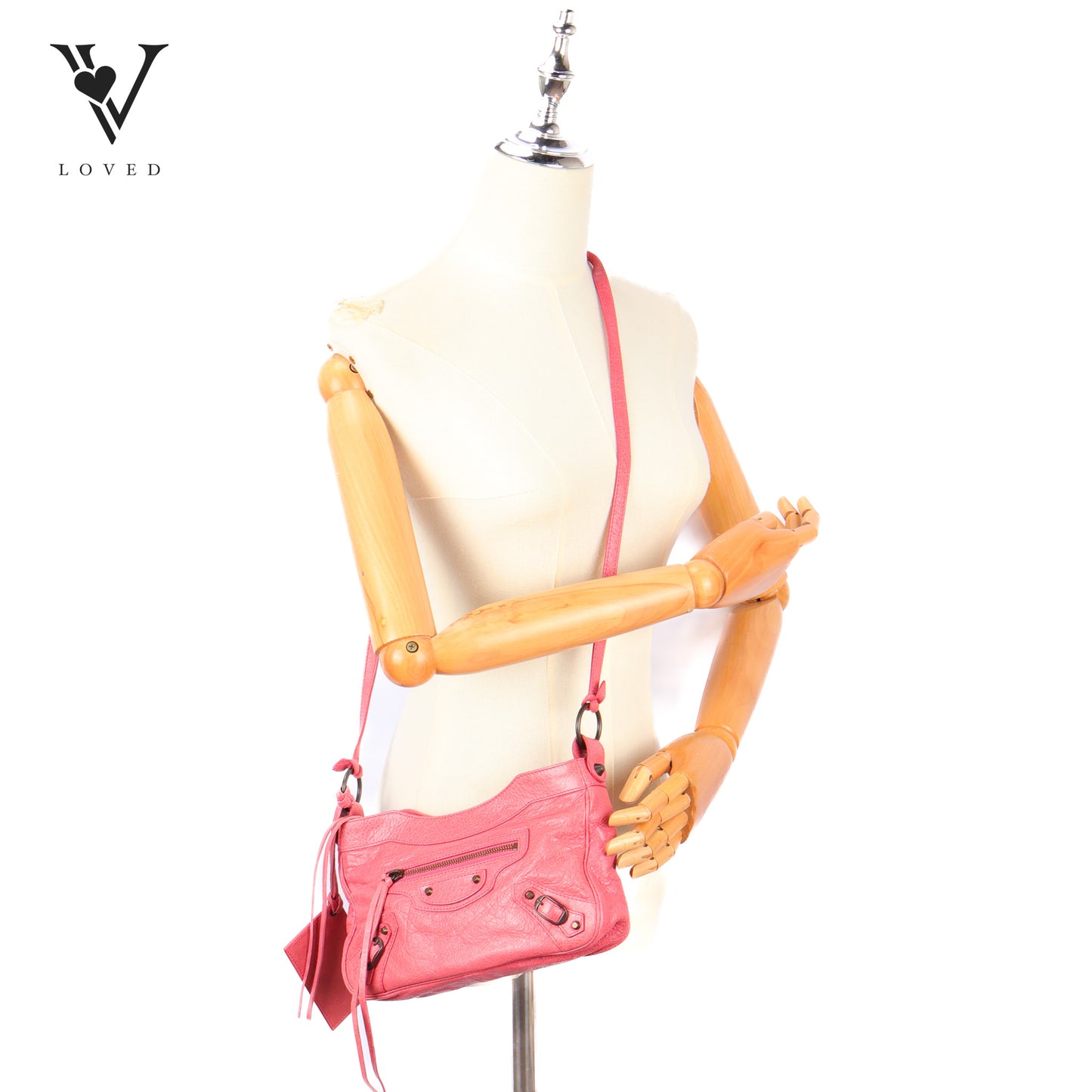 Hip Leather Crossbody Bag In Pink