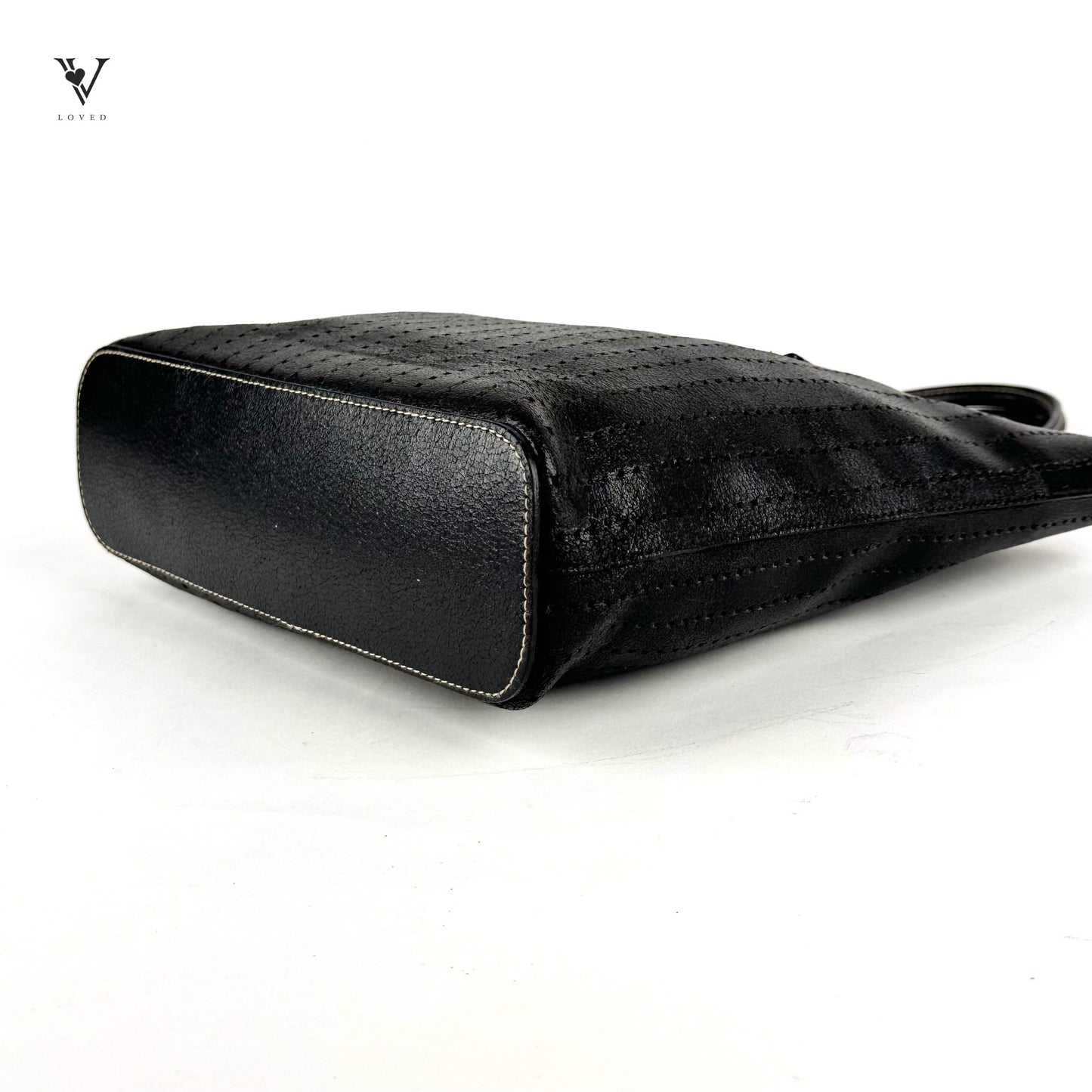 Perforated Leather Handbag
