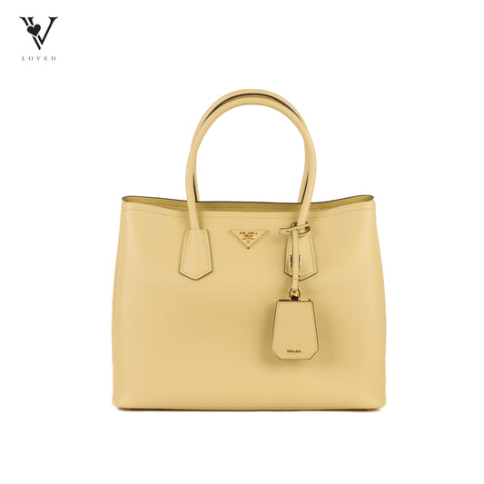 Prada Sunny Yellow Double Saffiano Leather Bag