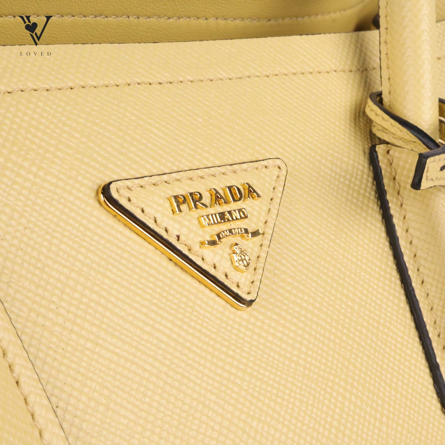 Prada Sunny Yellow Double Saffiano Leather Bag