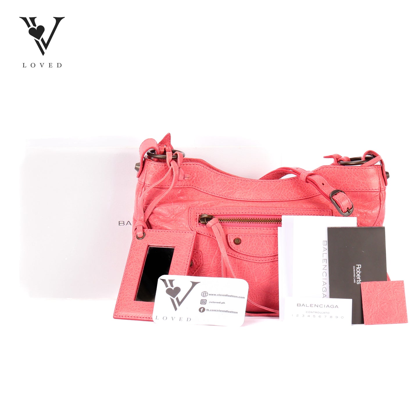 Hip Leather Crossbody Bag In Pink