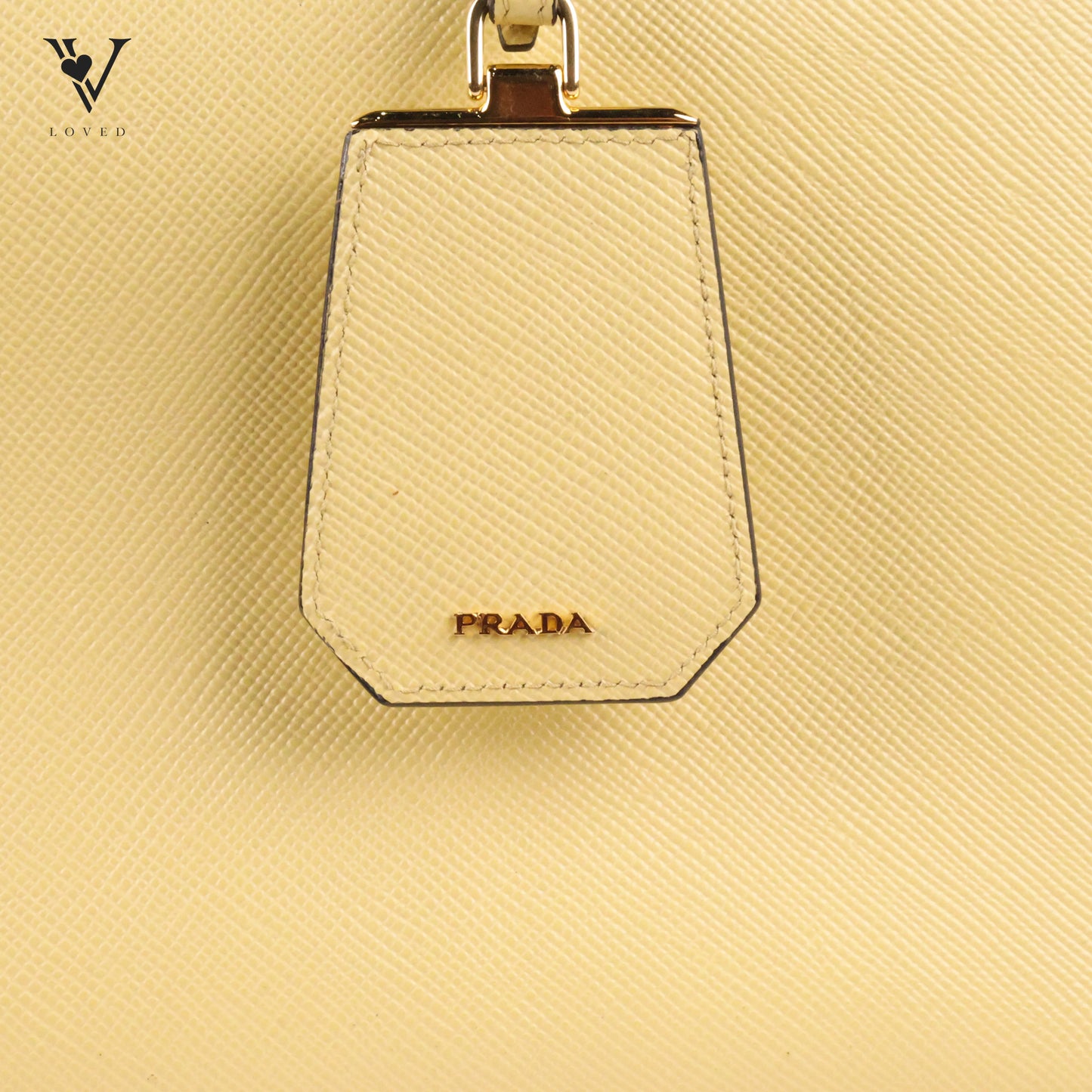 Prada Sunny Yellow Double Saffiano Leather Bag