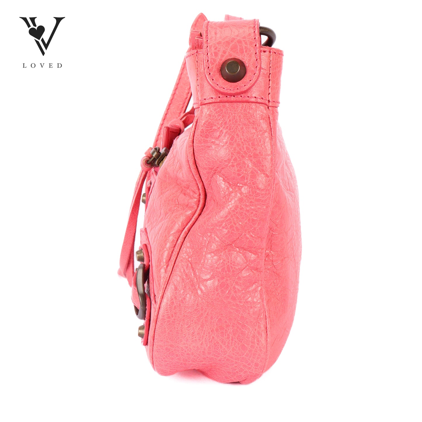 Hip Leather Crossbody Bag In Pink