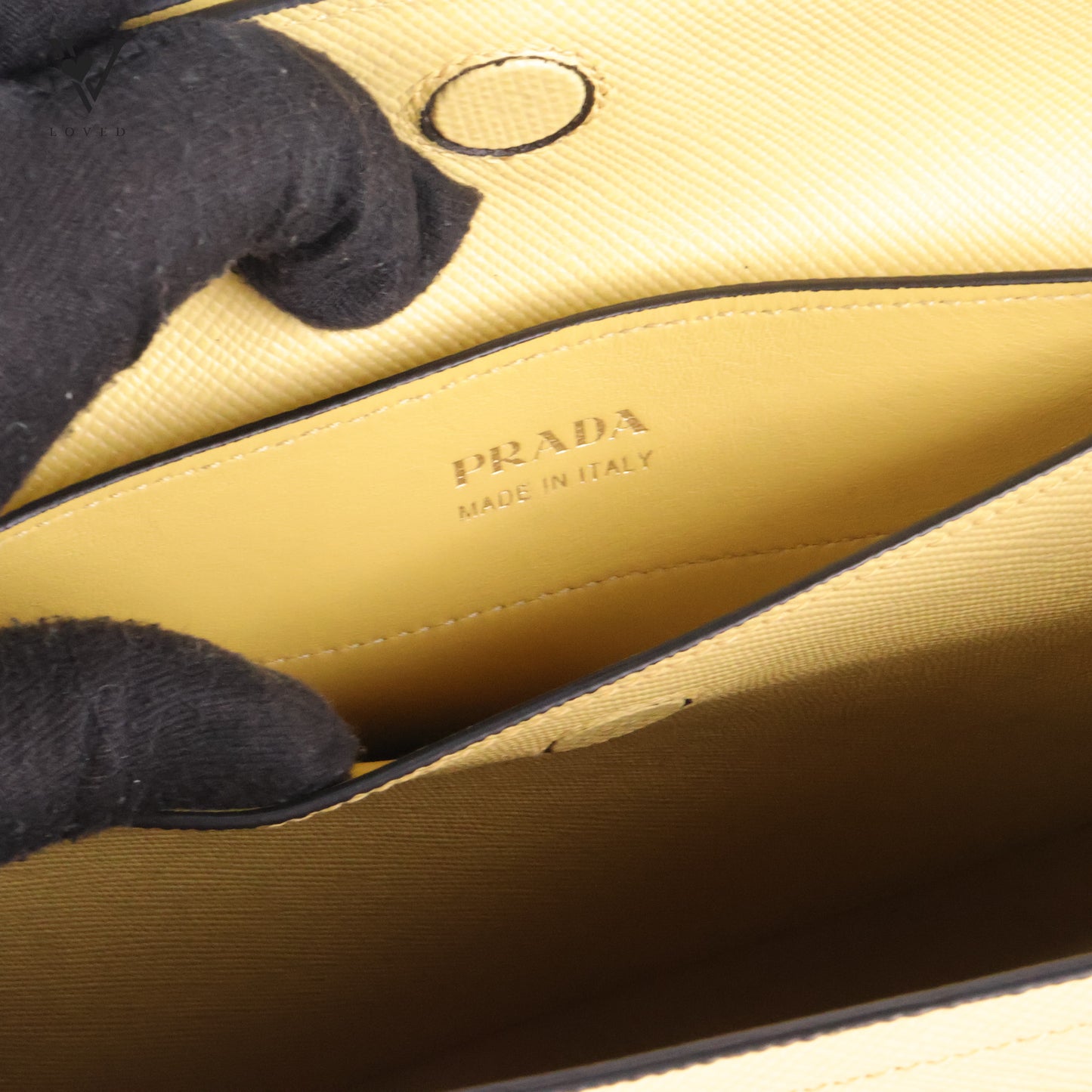 Prada Sunny Yellow Double Saffiano Leather Bag