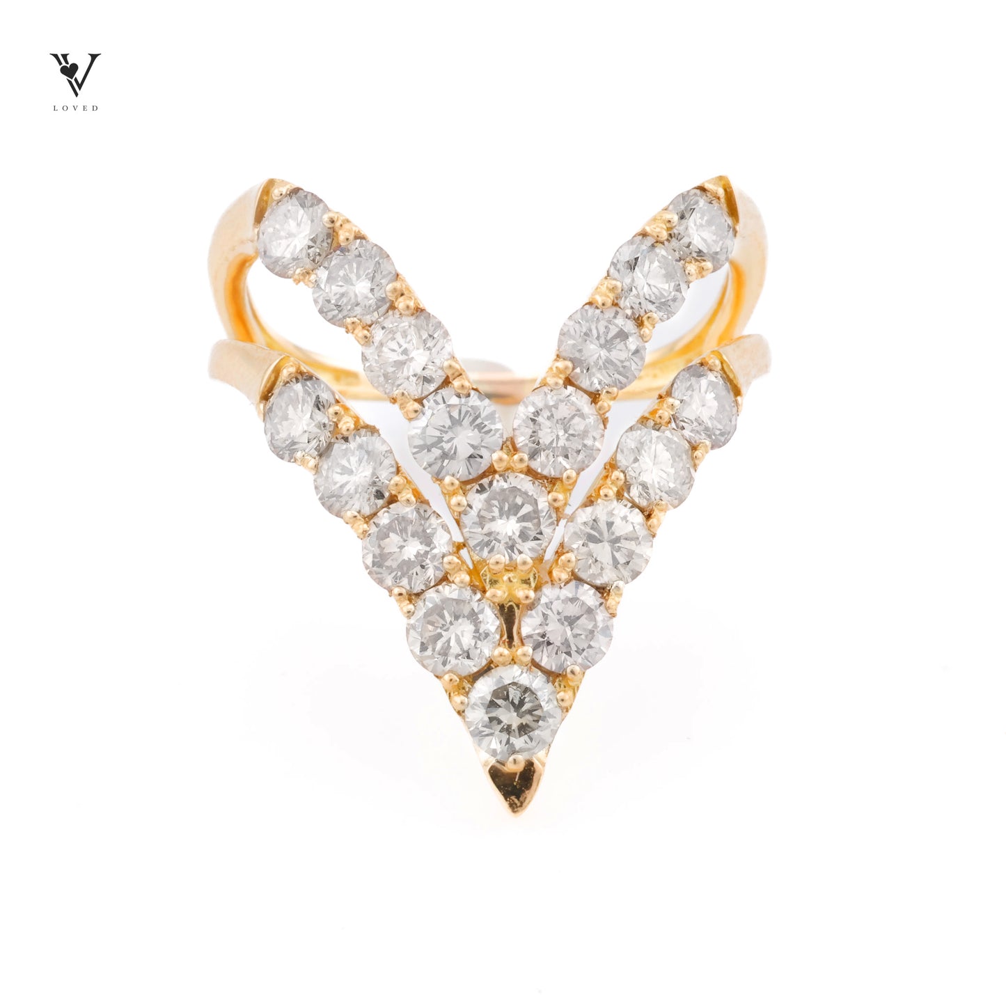 Vivid Double V Ring