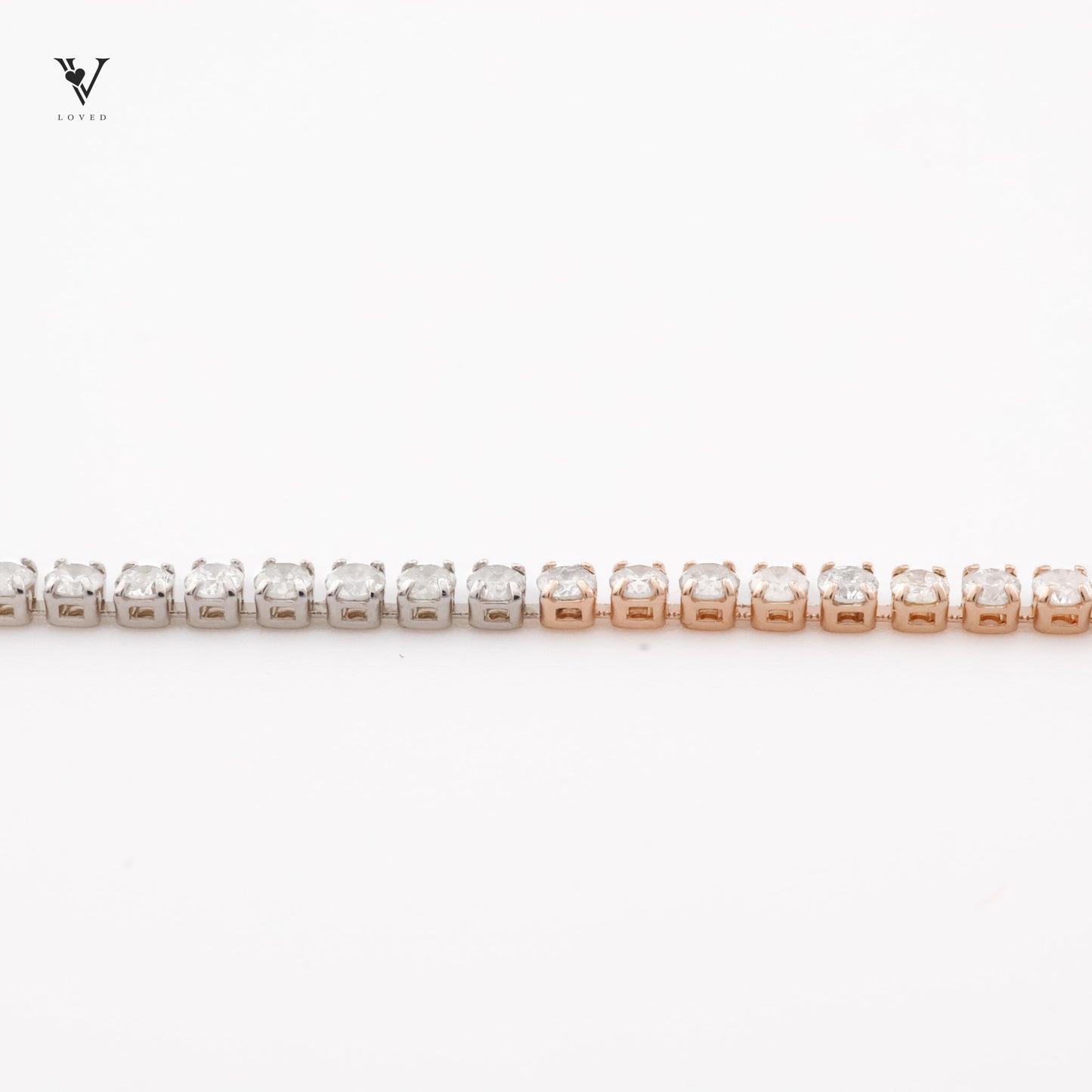 Frost-Kissed Tri-Tone Tennis Bracelet