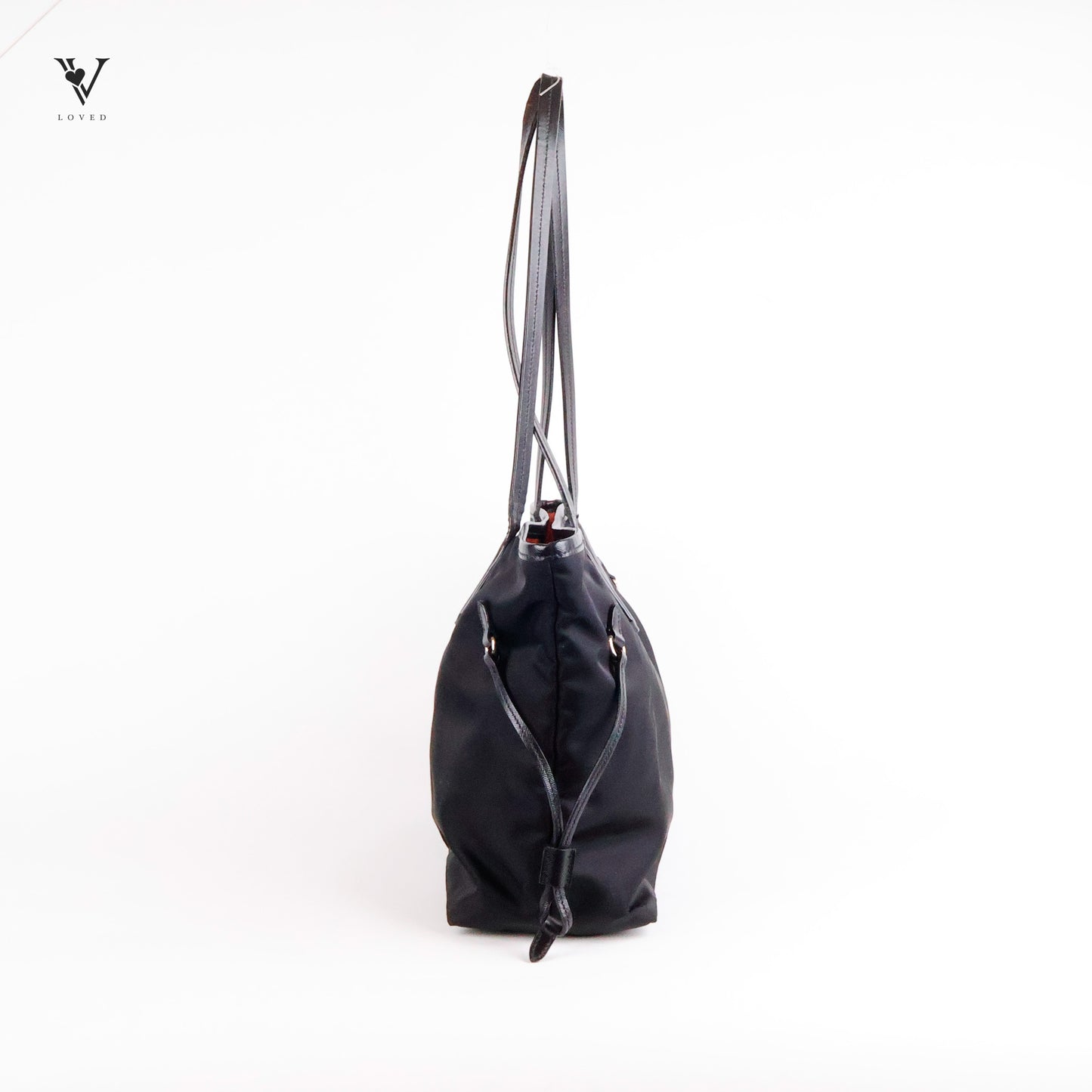 Saffiano Black Tessuto Tote Bag