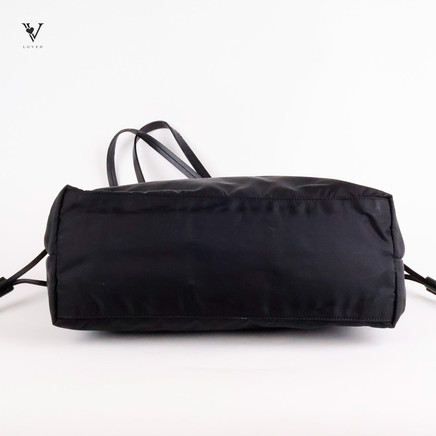 Saffiano Black Tessuto Tote Bag