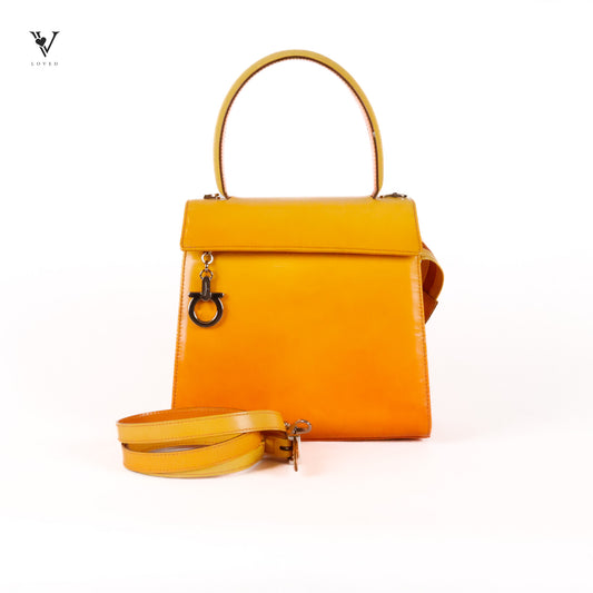 Two-Way Gancini Handbag in Leather