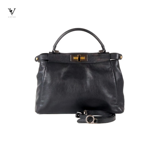 Peekaboo Leather Handbag/Shoulder Bag