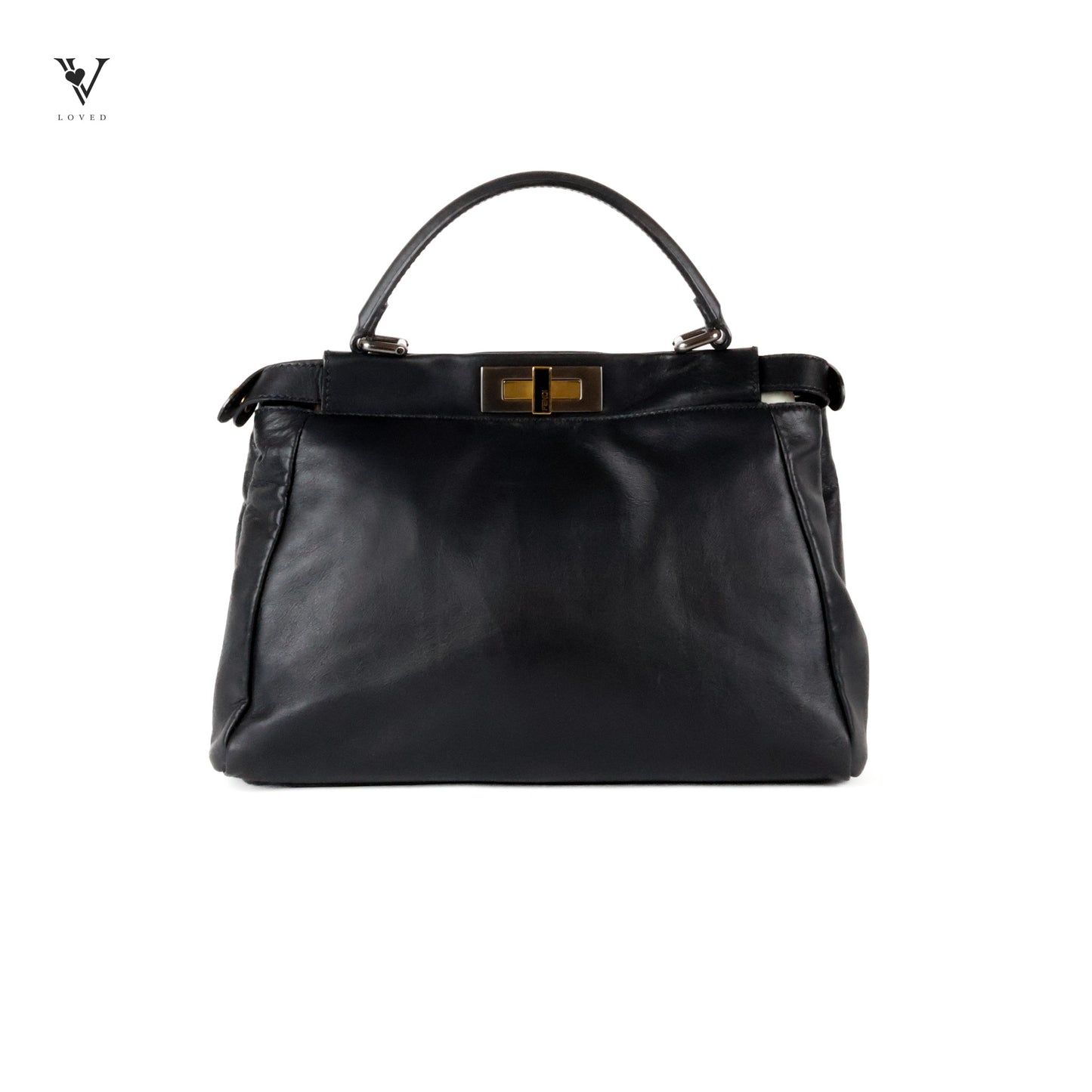 Peekaboo in Black Calfskin Leather