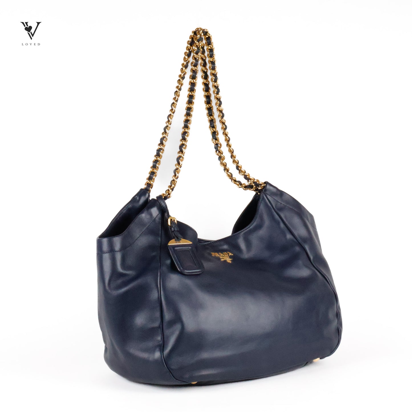 Baltico Calfskin Leather Chain Tote Bag